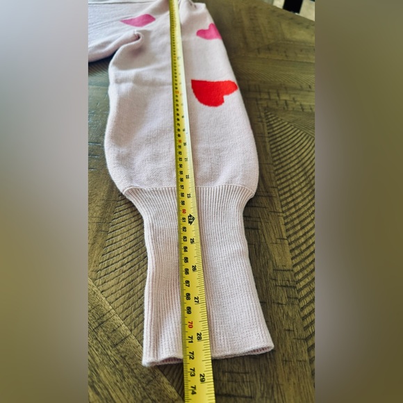 💕 Pink Heart Patterned Women's Button-Up Sweater - size XL - Picture 6 of 16